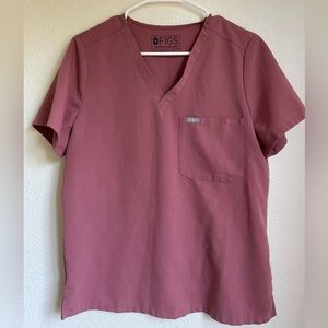 Figs women medium pink mauve comfort scrubs nurse medical hospital